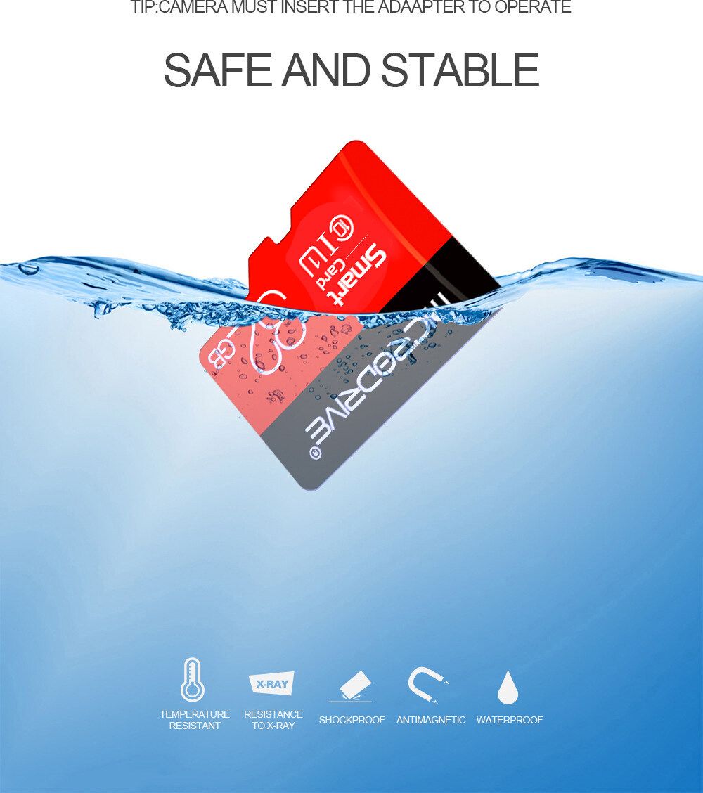 MicroDrive 128GB U3 Class 10 High Speed TF Memory Card With Card Adapter For Smart Phone Tablet PC GPS Camera Car DVR