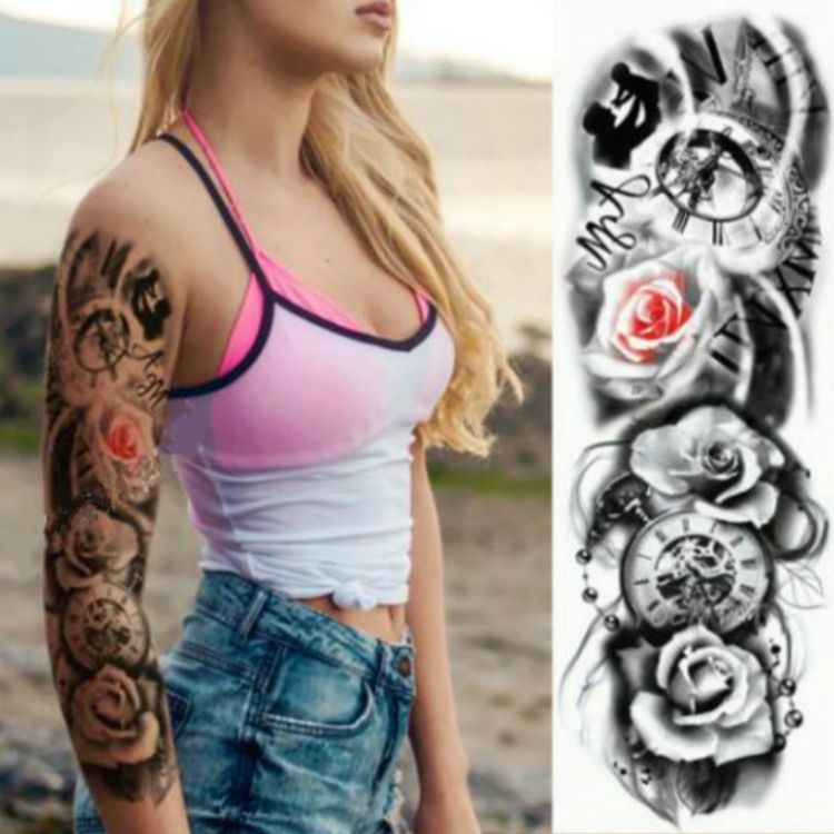 Large Arm Sleeve Waterproof Temporary Tattoo Sticker