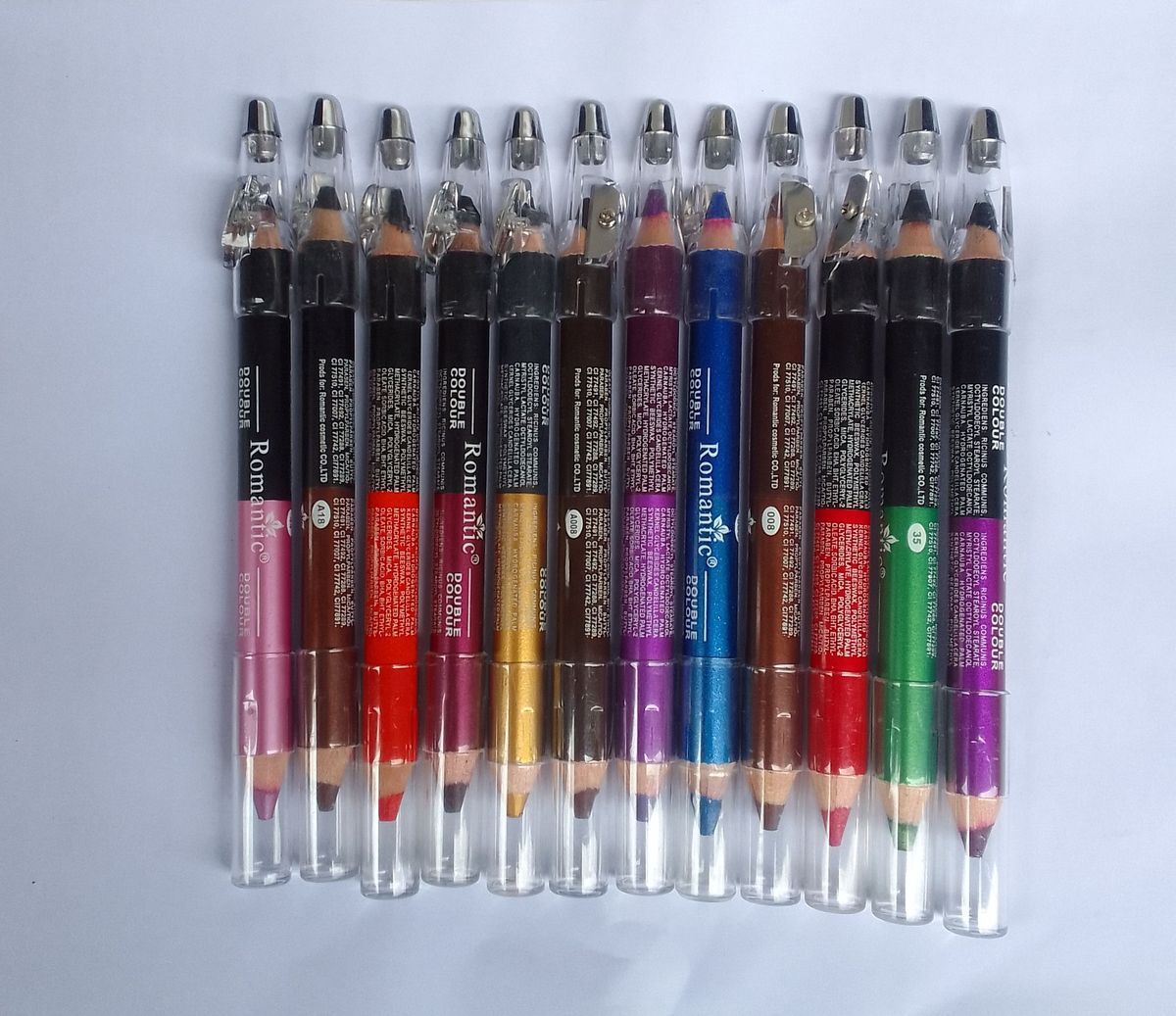 12 PCS DOUBLE COLOURED PROFESSIONAL MAKEUP EYEPENCIL