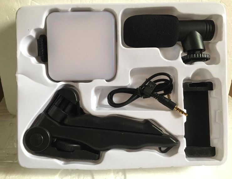 Vlog - Tripod+ Led Fill Light+ Shotgun Microphone+ Phone Holder