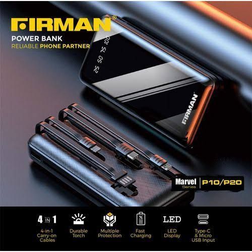 POWER BANK 150000MAH: Universal LED Firman Mirror Display