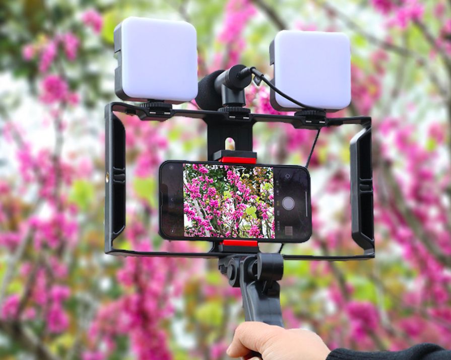 5 In 1 Video Making Tool - 2 Units Video Light+Microphone+tripod +stabilizer