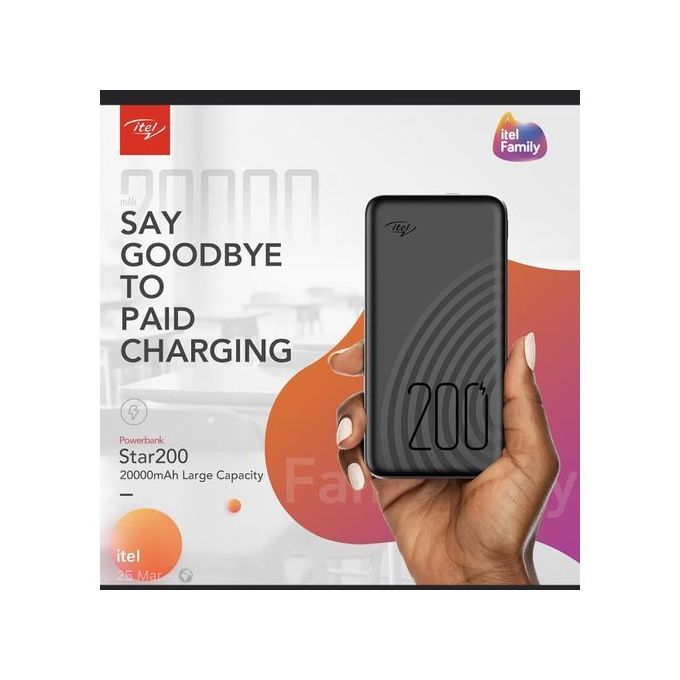 Itel Superior 20000mAh Fast Charge Power Bank For All Phones
