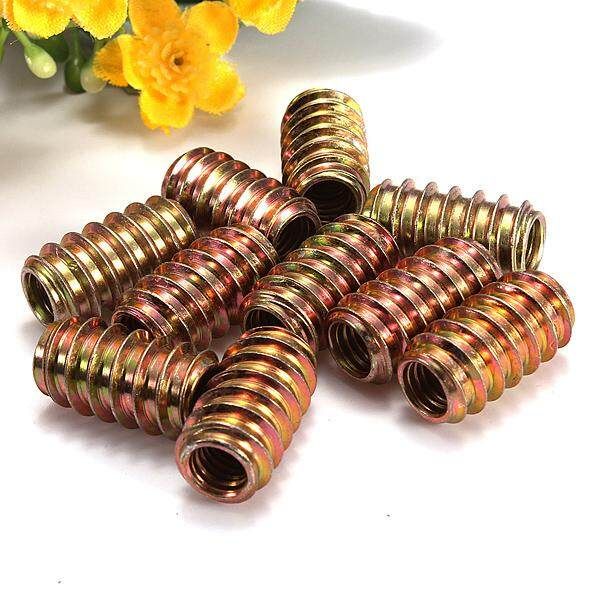 20pcs M8 E-Nut Wood Insert Nut Dowel Screw Fixing For Furniture Legs Bun Feet