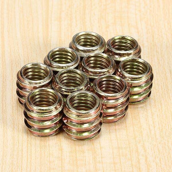20pcs M8 E-Nut Wood Insert Nut Dowel Screw Fixing For Furniture Legs Bun Feet