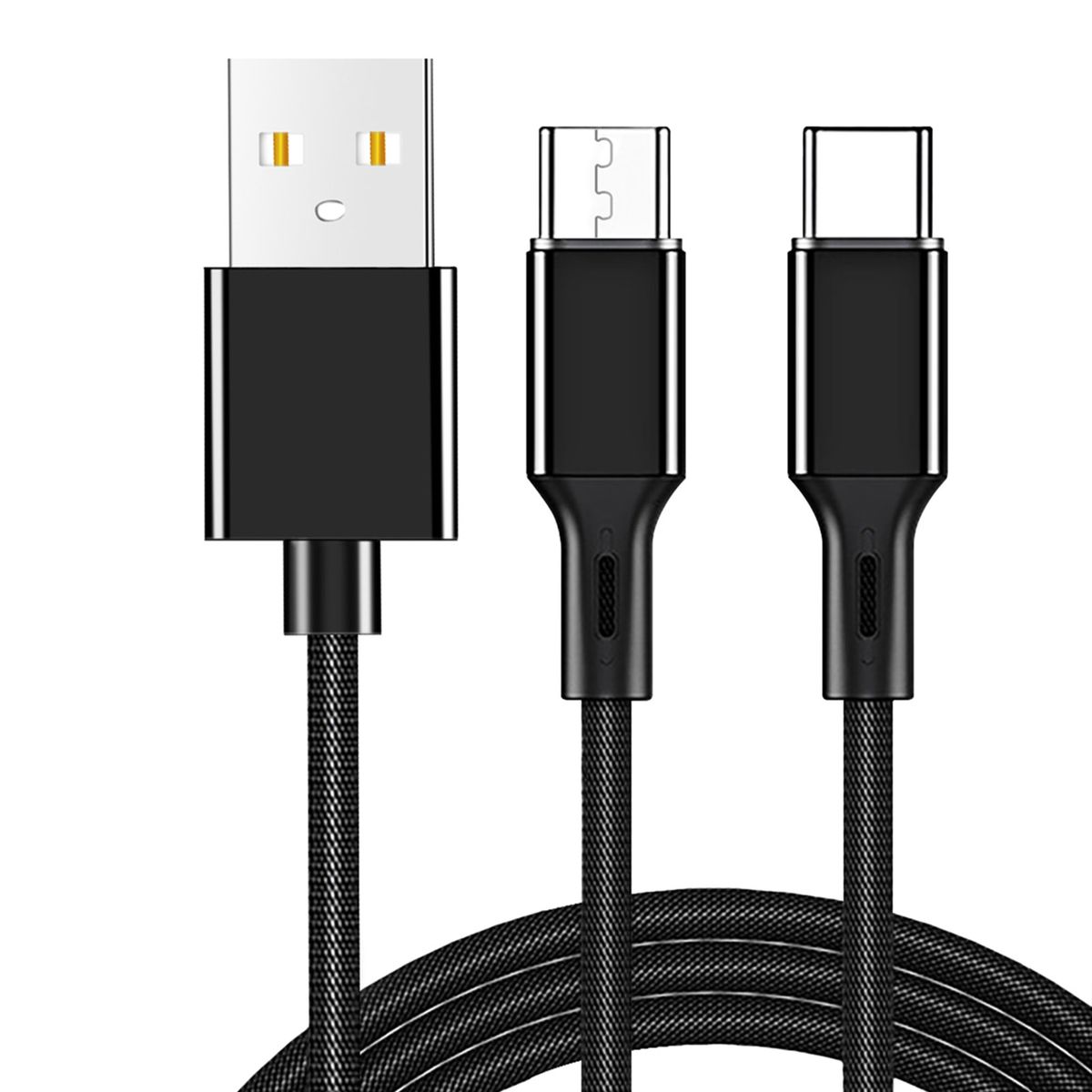 2 In 1 Charge Cable Aluminum Alloy Shell Quick Safe Charge