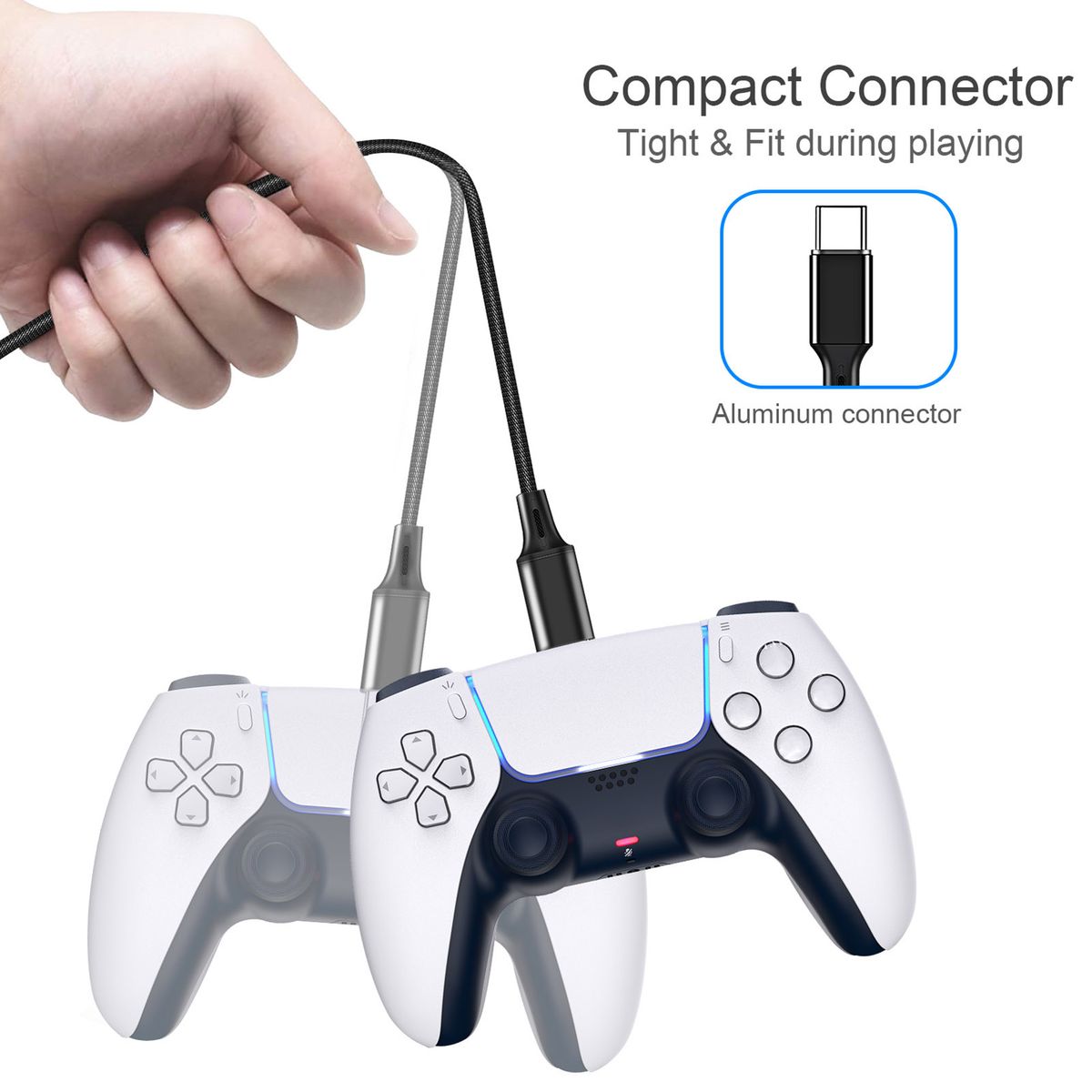 2 In 1 Charge Cable Aluminum Alloy Shell Quick Safe Charge