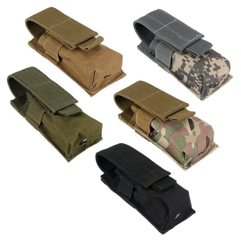 Nylon Single Mag Pouch Insert Flashlight Combo Clip Carrier For Duty Belt Hunting G*n Accessories Black (black)