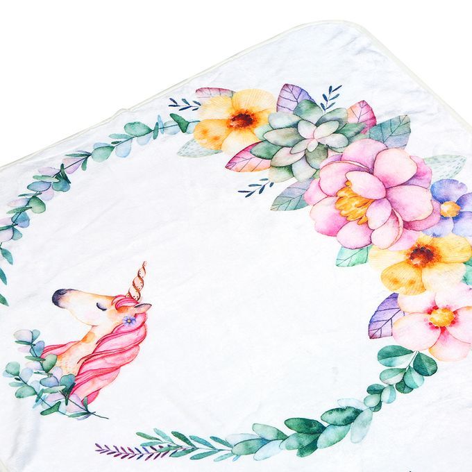 Baby Monthly Milestone Blanket For Girl Boy Floral Wings-4