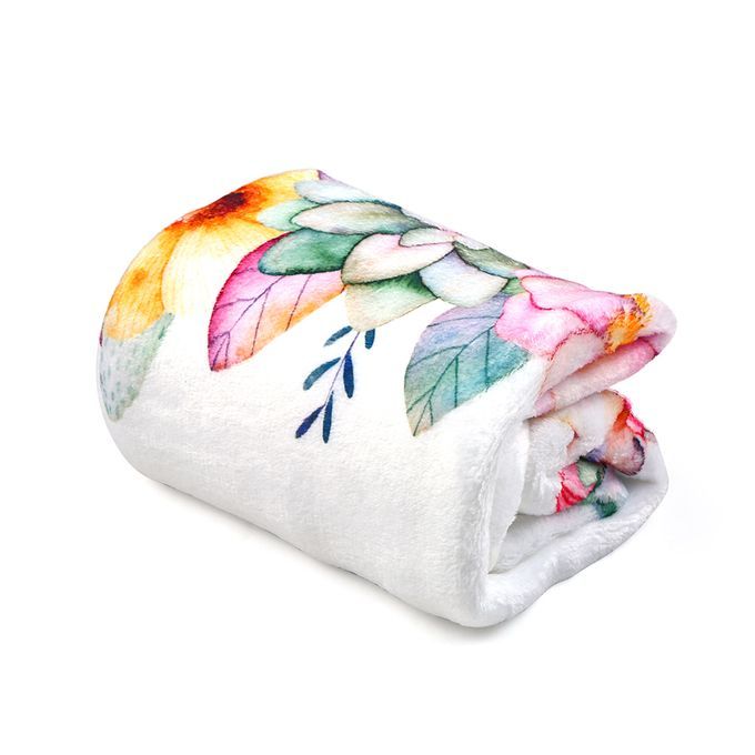 Baby Monthly Milestone Blanket For Girl Boy Floral Wings-4