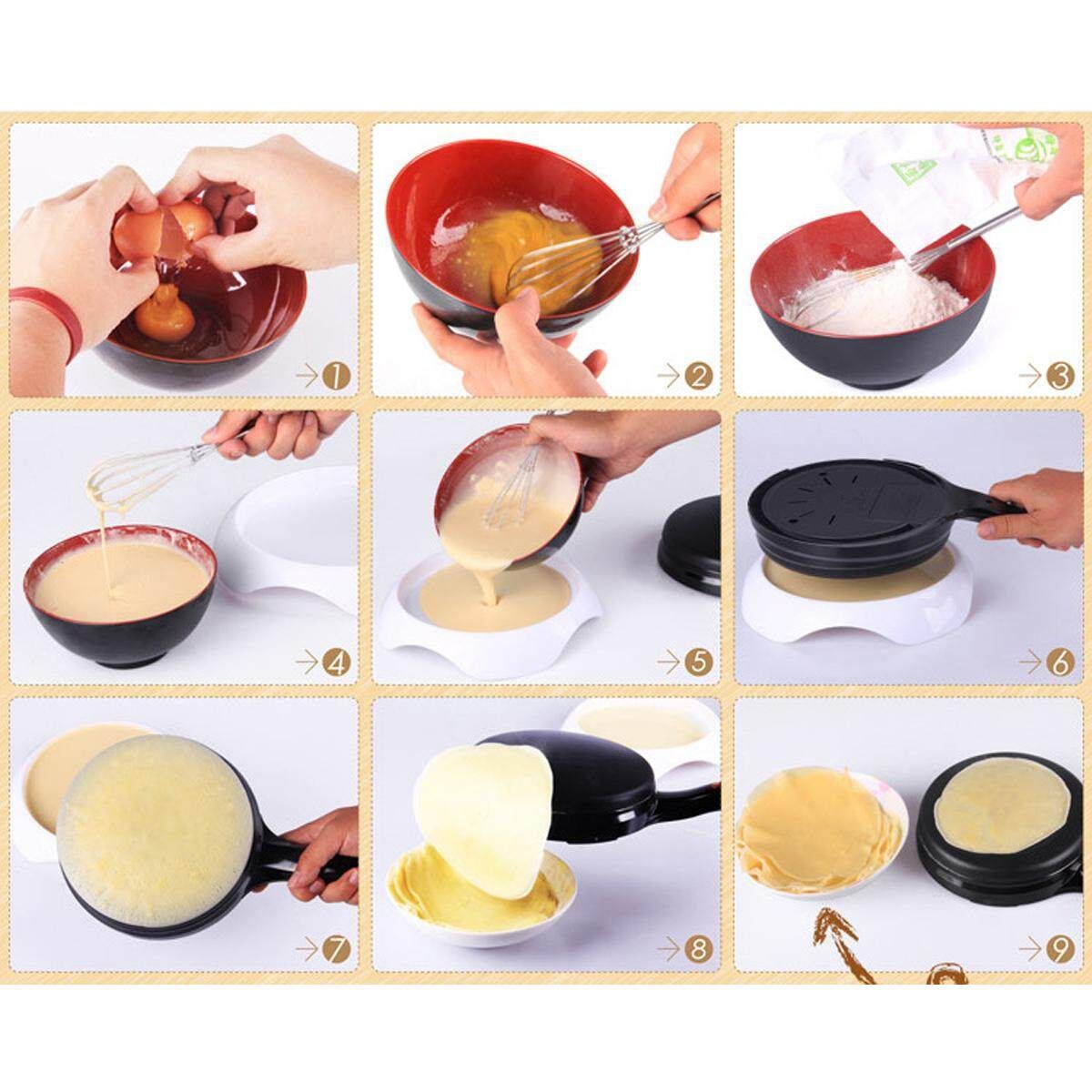 Electric Griddle Pancake Baking Crepe Dessert Maker Pan Pizza Non Stick Machine