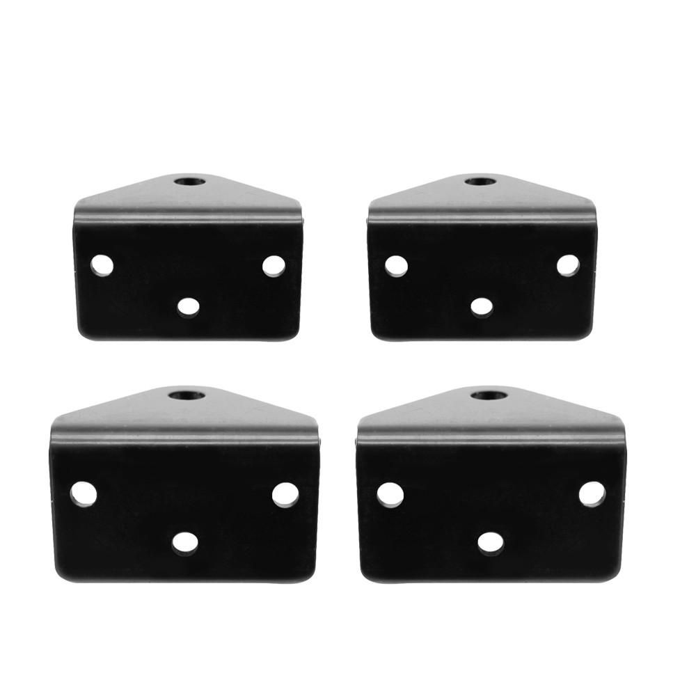 4Pcs Brackets Right Angle 8MM Hole Suit Rear Tailgate Gas Struts Ball Black Zinc Pair(80N up to 300N Struts)