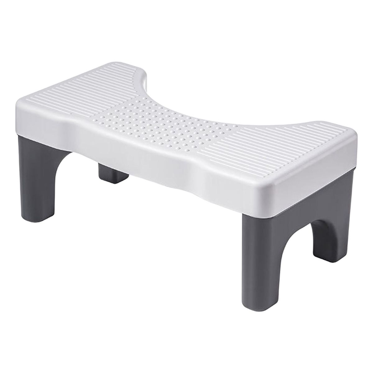 High Strength Toilet Footstool Squatease Portable Non-slip for Ages Black Gray