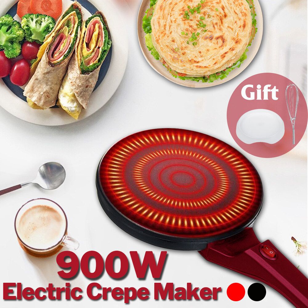 220V 900W Electric Griddle Crepe Maker Non-stick Pan Style 8