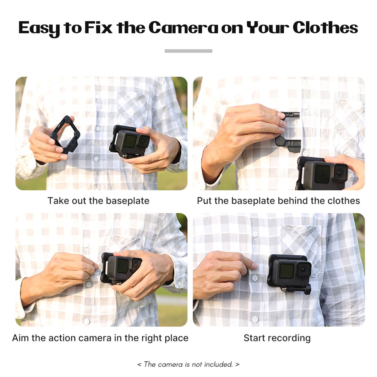 3-in-1 Sports Camera Magnetic Quick Release Bracket Action