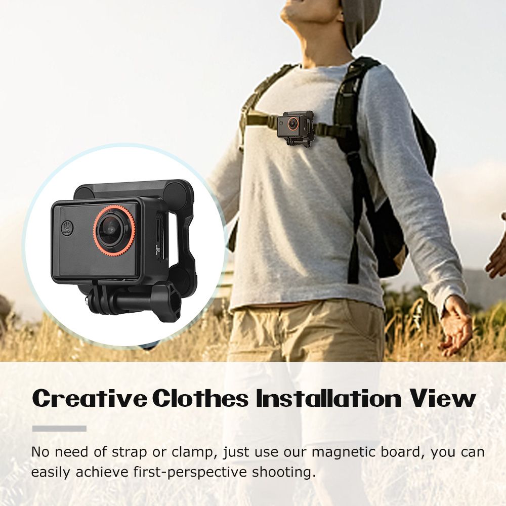 3-in-1 Sports Camera Magnetic Quick Release Bracket Action