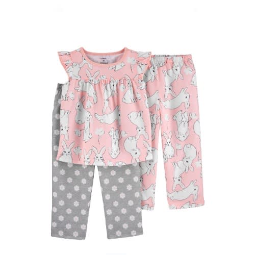 Girls Bunny Cotton Loose Fit Pyjamas Sleepwear
