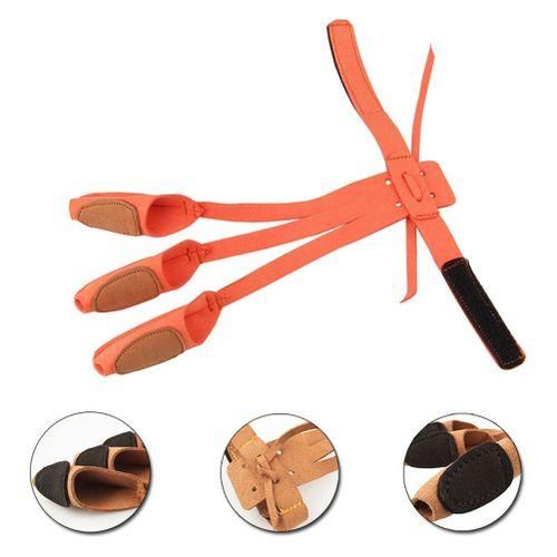 Outdoor Archery Recurve Bow 3 Fingers Protection Glove