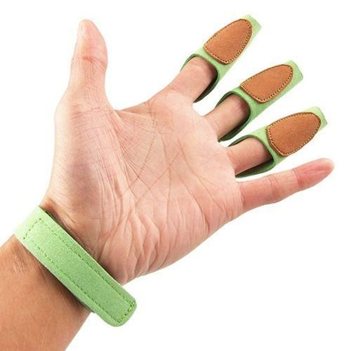 Outdoor Archery Recurve Bow 3 Fingers Protection Glove