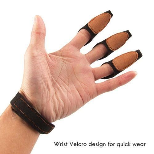 Outdoor Archery Recurve Bow 3 Fingers Protection Glove