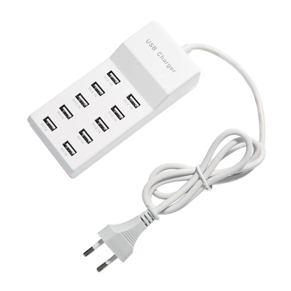 10 Ports USB Charger Adapter Fast Charging Station For Phone Tablet Camera USB Charger Adapter