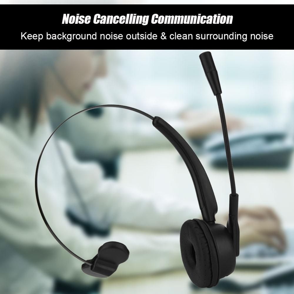 Call Center Bluetooth Headset Wireless Over The Head Noise Canceling Earphone