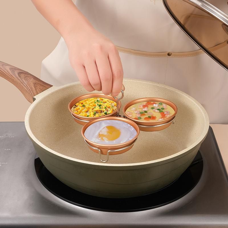 Cute Egg Poacher Stainless Steel Egg Boiler for Kids-Rose