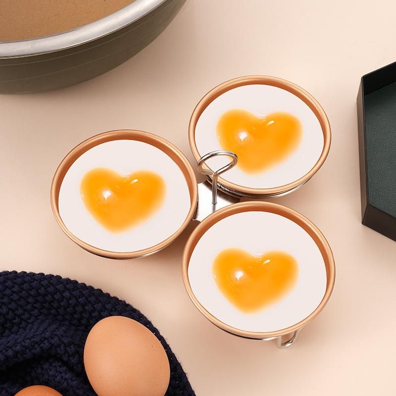 Cute Egg Poacher Stainless Steel Egg Boiler for Kids-Rose