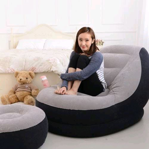 Inflatable Ultra Lounge Chair With Ottoman