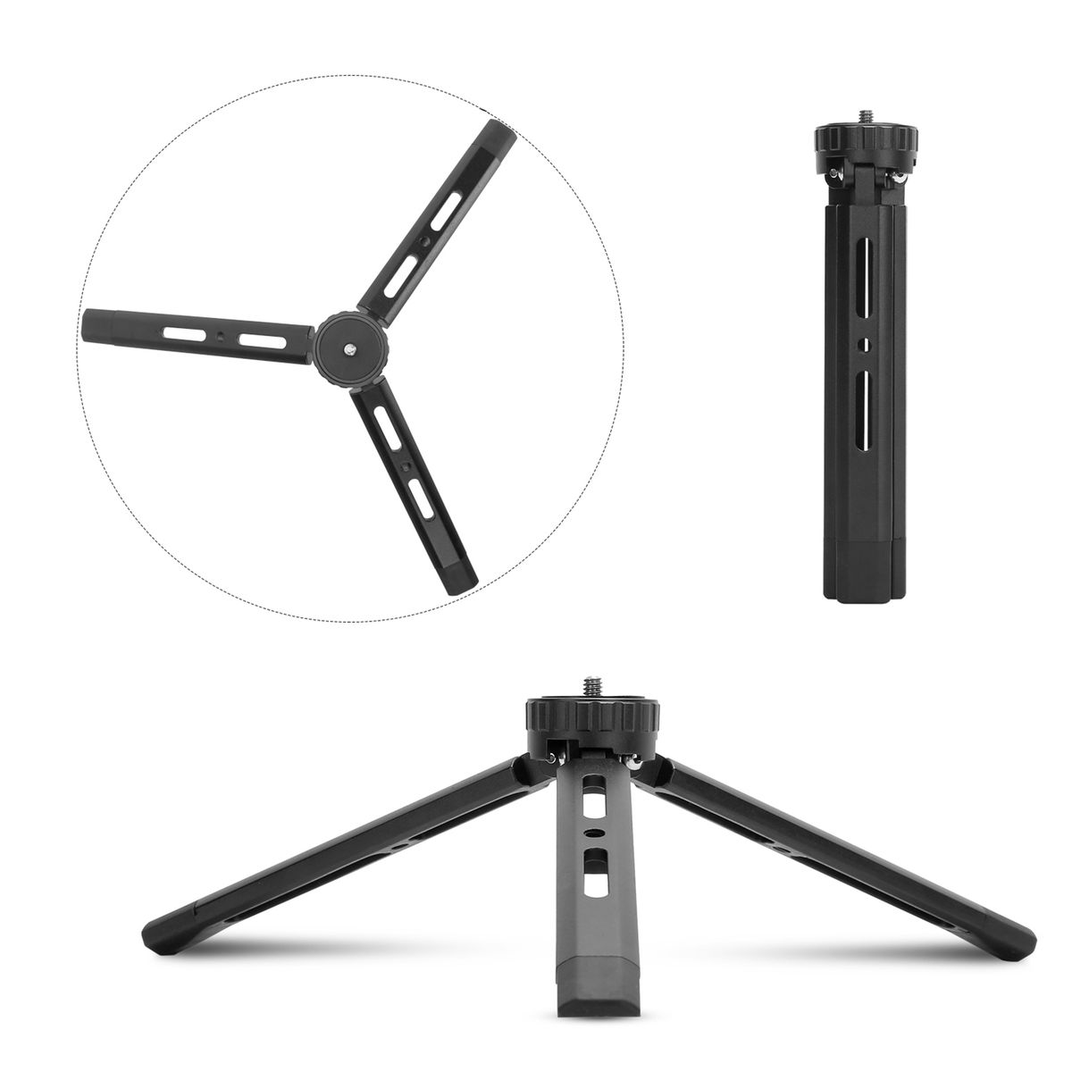 Mini Metal Tripod Aluminum Alloy Desktop Stand Tripod With
