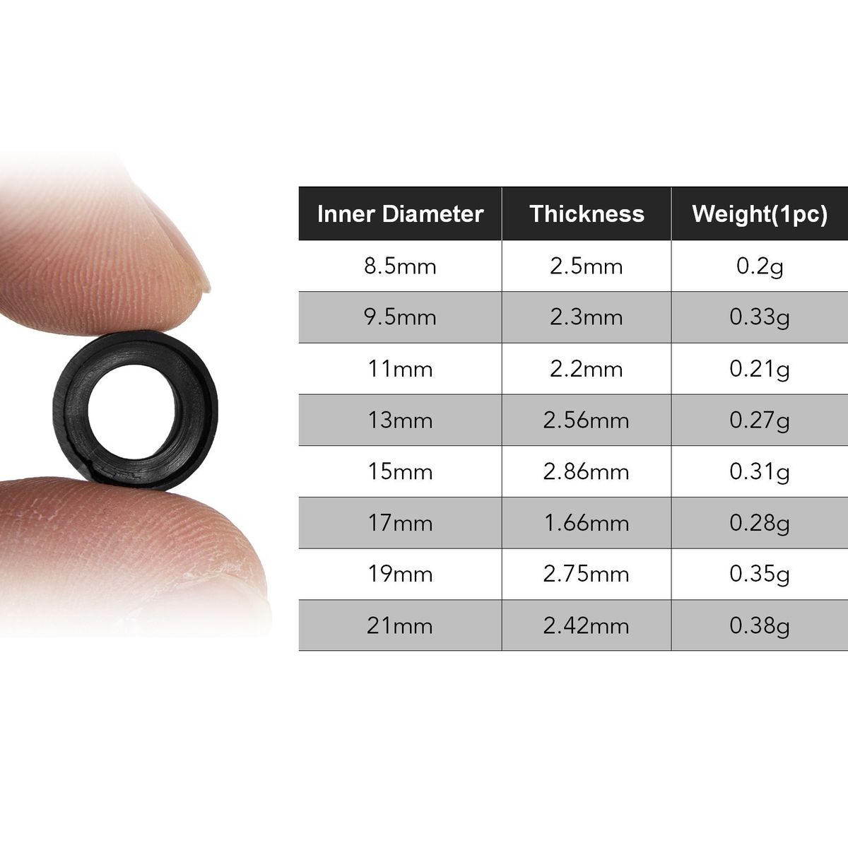 50pcs PVC Rubber Winding Check Ring Fishing Rod Building
