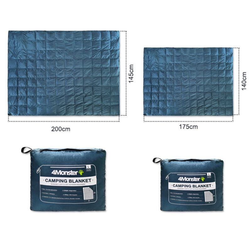 Packable Lightweight Quilt Water-Resistant Camping Blanket