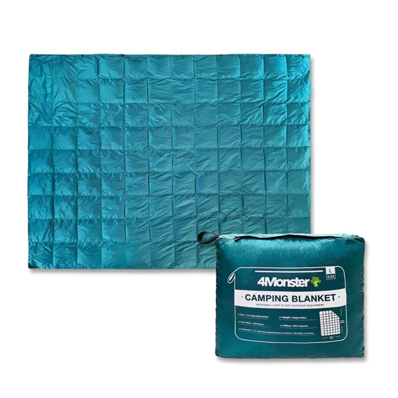 Packable Lightweight Quilt Water-Resistant Camping Blanket