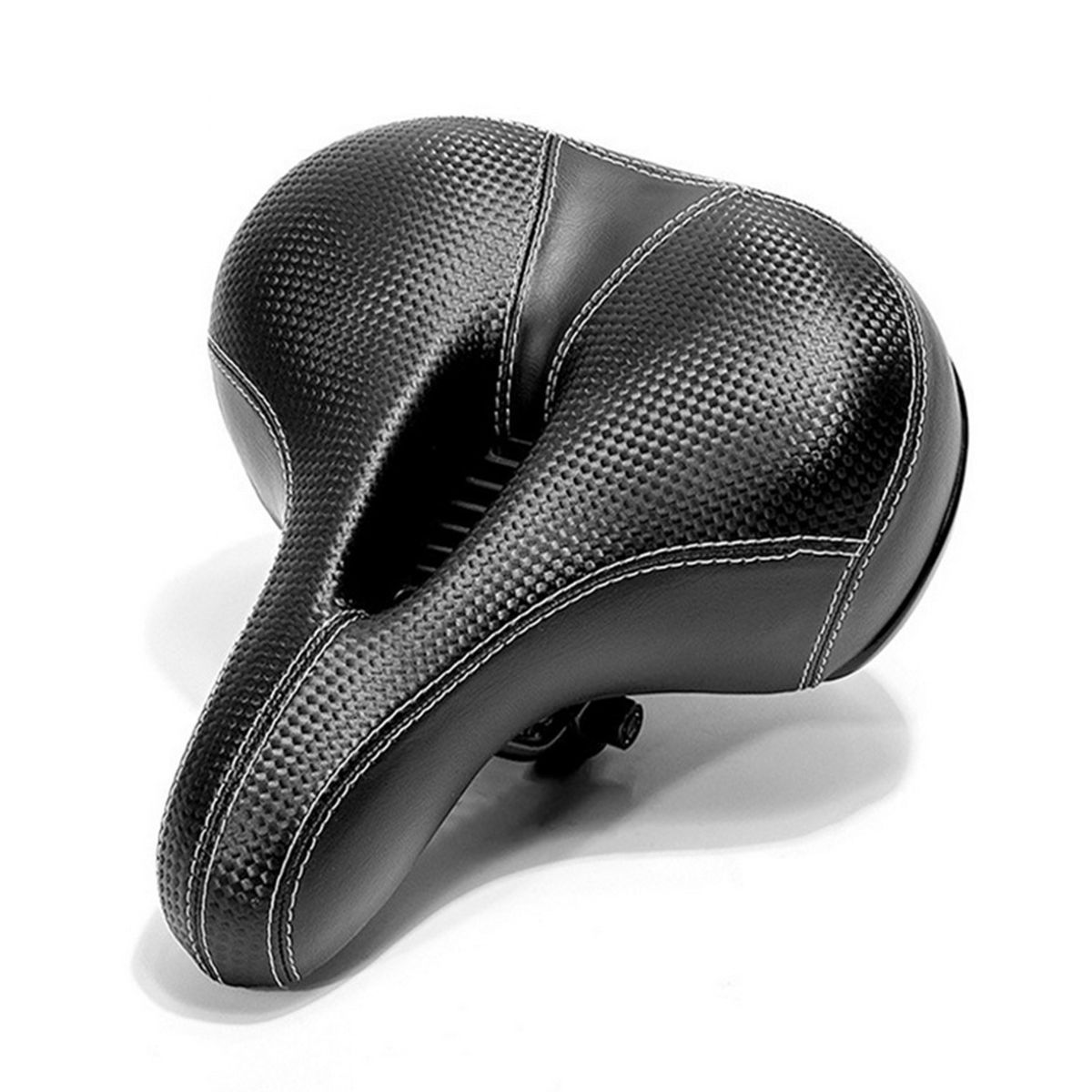 Wide Big Bike Saddle Seat Pad Ergonomic Groove Dual-spring