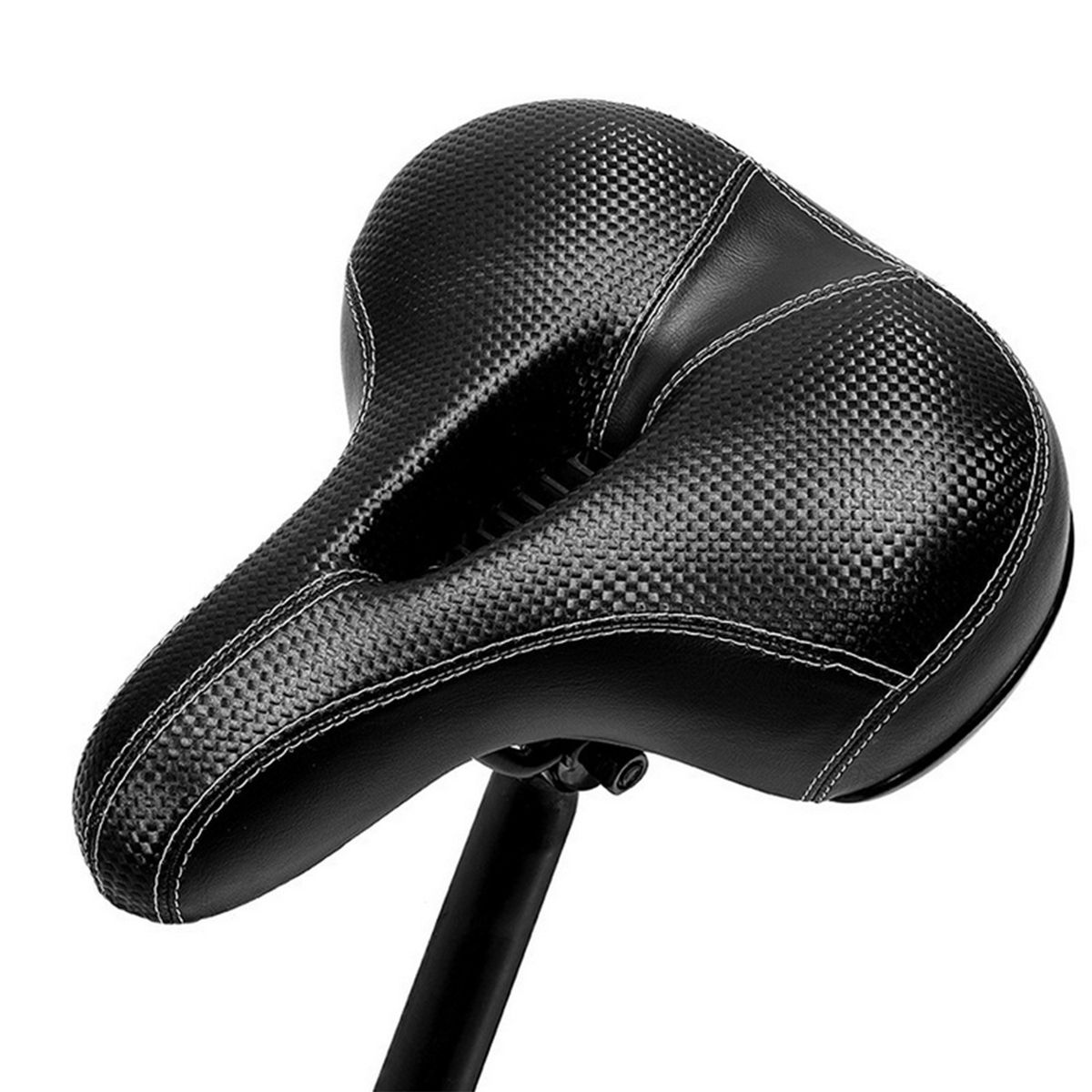 Wide Big Bike Saddle Seat Pad Ergonomic Groove Dual-spring
