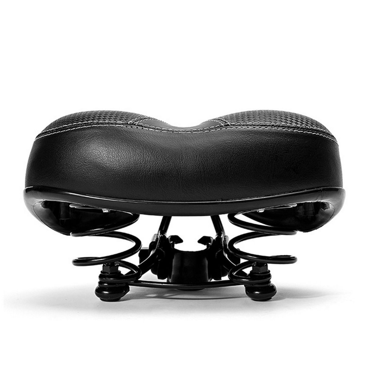 Wide Big Bike Saddle Seat Pad Ergonomic Groove Dual-spring
