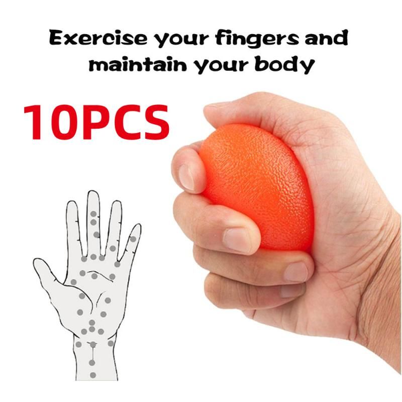 10PCS Hand Grip E Finger Heavy Exerciser Strength Muscle Recovery Gripper Trainer Gripping Ball