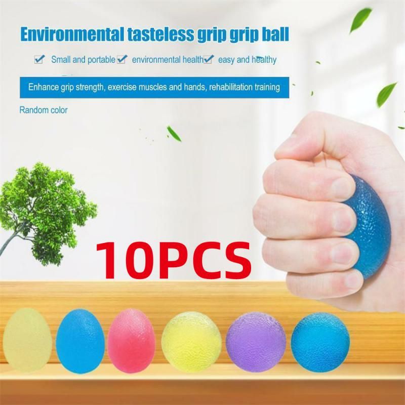 10PCS Hand Grip E Finger Heavy Exerciser Strength Muscle Recovery Gripper Trainer Gripping Ball