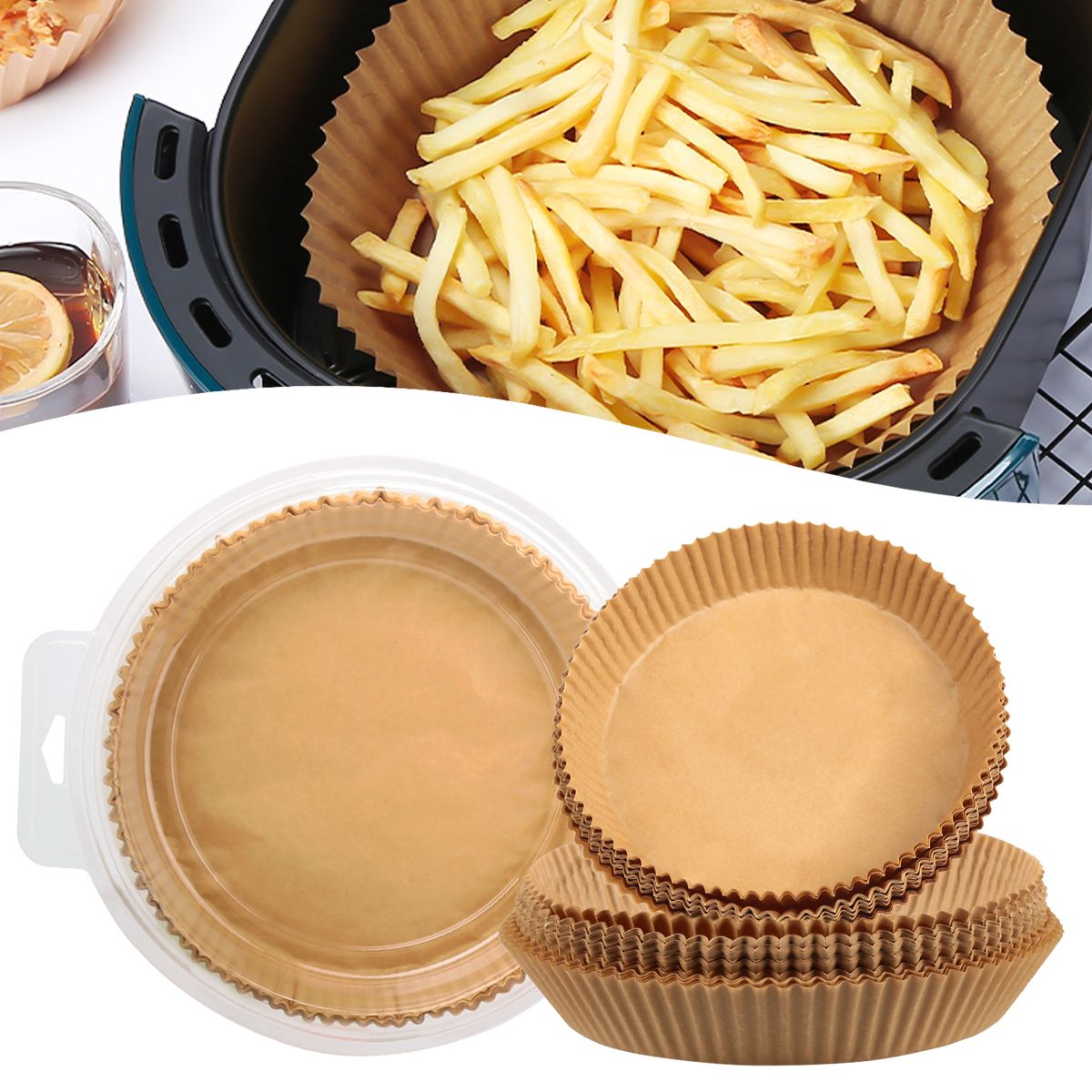 100PCS Fryer Liners Disposable Paper Non-stick Heat