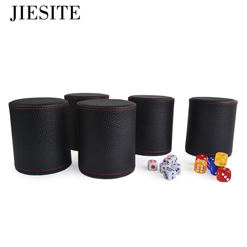 Vsop Leatherplastic Dice Cup Set With 6pcs Acrylic Dices