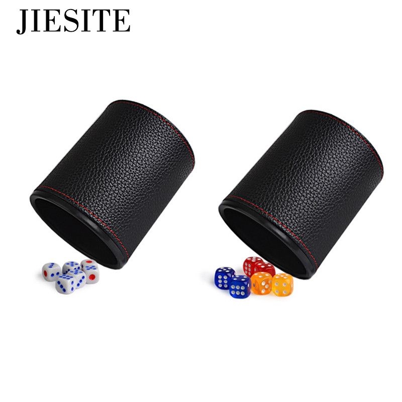 Vsop Leatherplastic Dice Cup Set With 6pcs Acrylic Dices