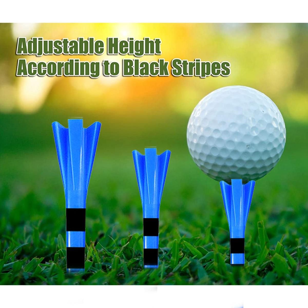 Plastic Golf Tees Pack of 50 Reduces Friction & Side Spin 5