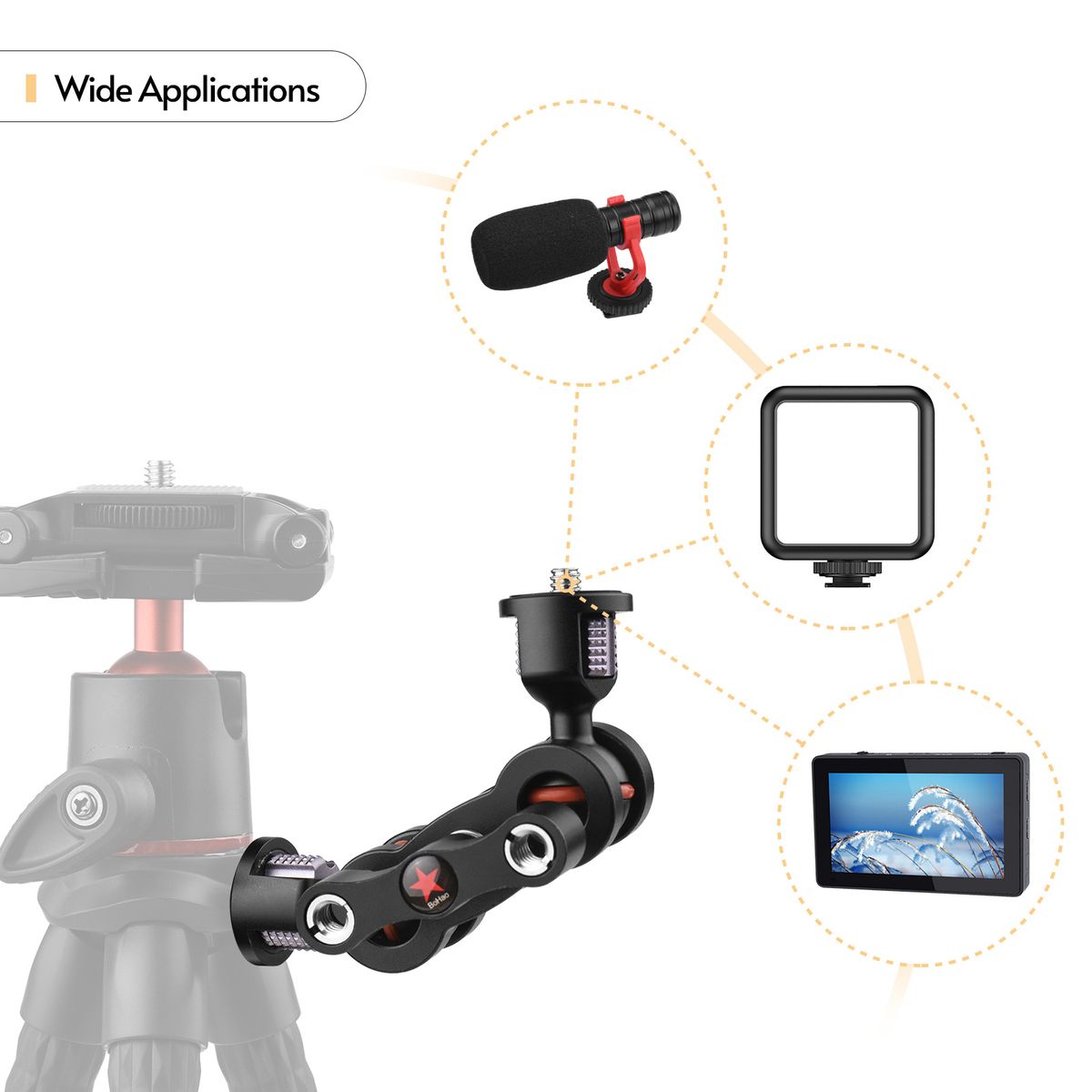 Andoer MA-113 Magic Arm Extension Bracket Monitor Mount