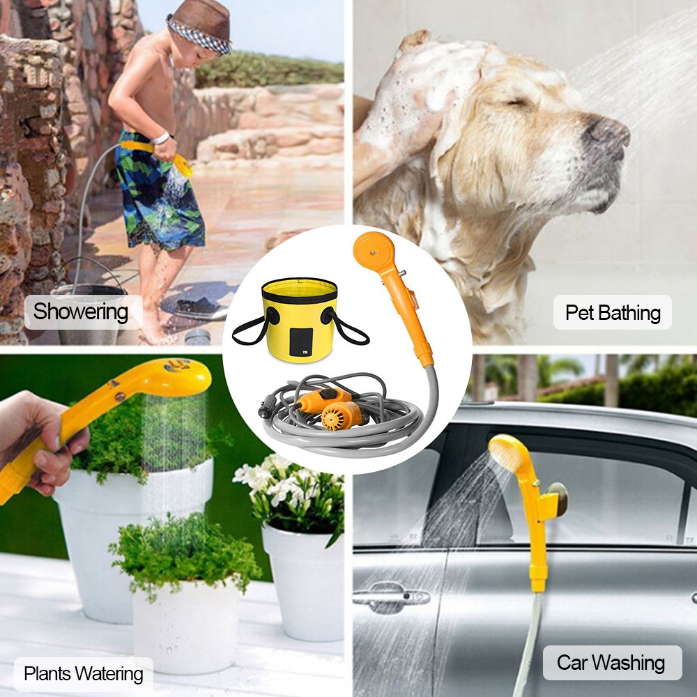 Portable Camping Shower Outdoor 12V Shower Pump With 20L