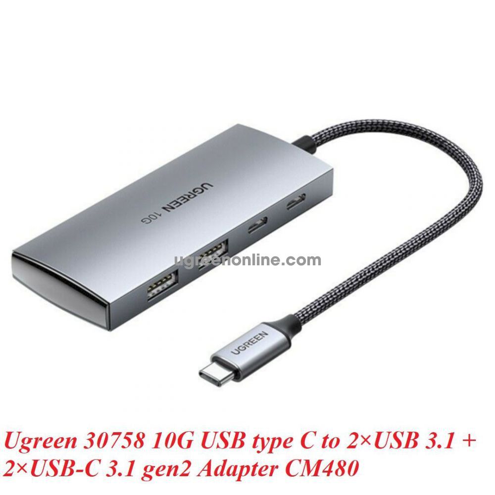 USB-C To 2× USB 3.1+2×USB-C Adapter 10G