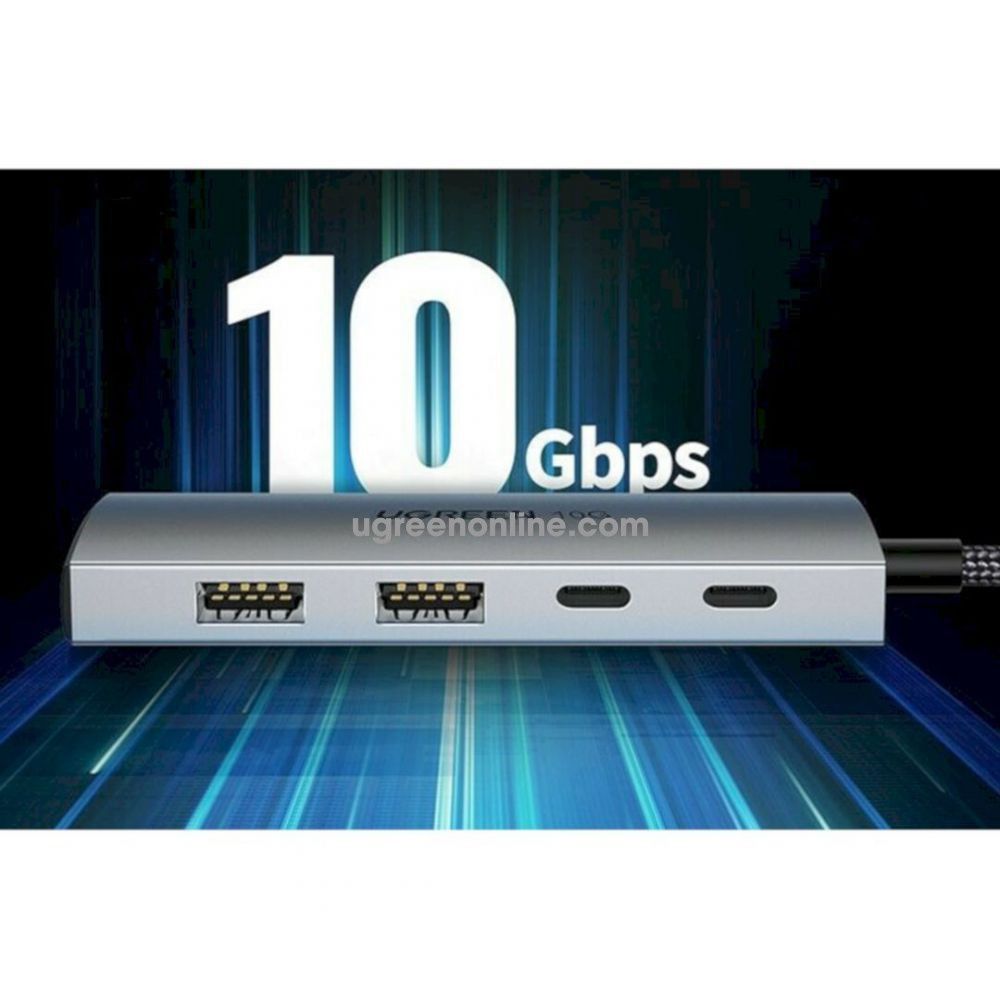 USB-C To 2× USB 3.1+2×USB-C Adapter 10G