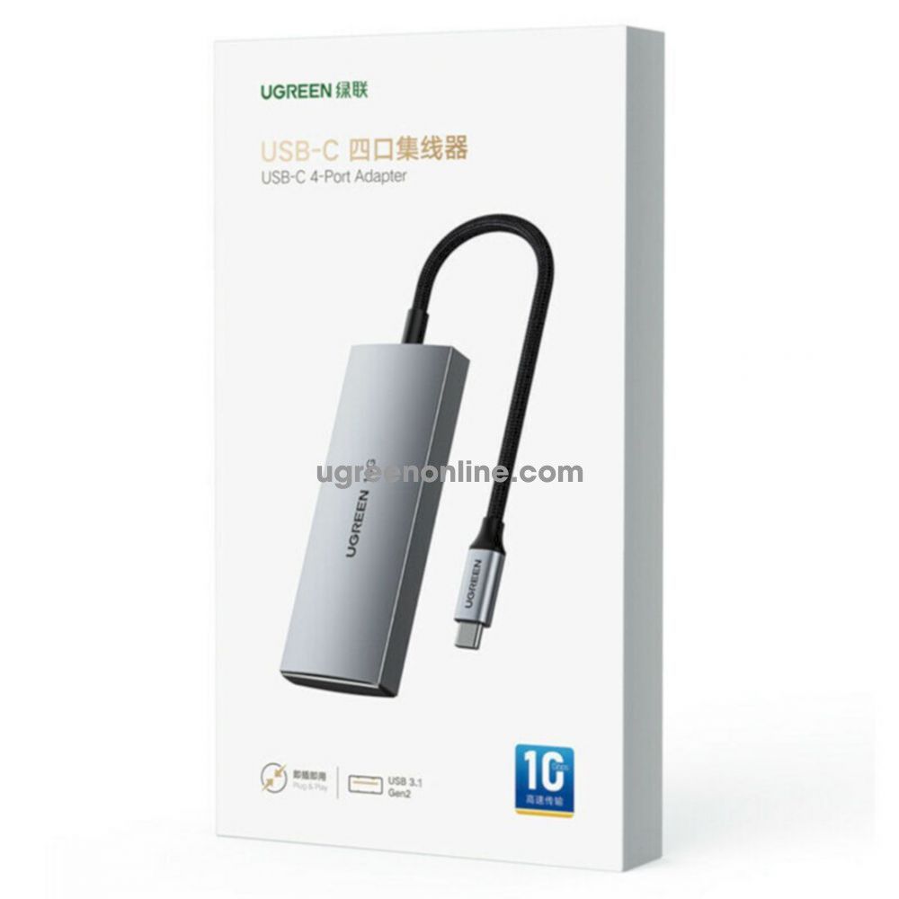 USB-C To 2× USB 3.1+2×USB-C Adapter 10G