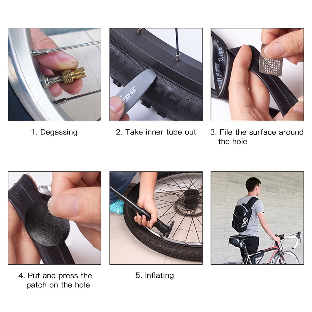 48pcs Bike Tire Repair Patches Bicycle Tube Puncture Rubber