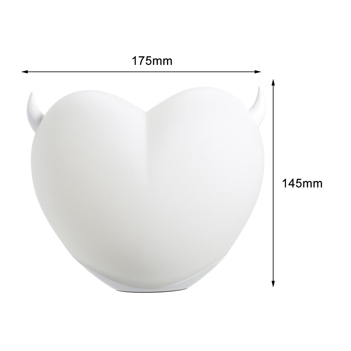 Heart-shaped Lamp Soft Energy-saving Pat Change Color with 2 Pairs Replacable Decorative Corners Decompression Pinch Night Light