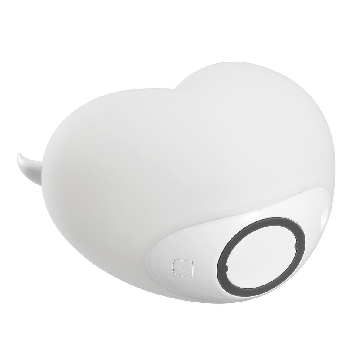 Heart-shaped Lamp Soft Energy-saving Pat Change Color with 2 Pairs Replacable Decorative Corners Decompression Pinch Night Light